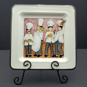 Brunelli Four Chefs Salad Plate Square Italian Appetizer Dessert Display Plate